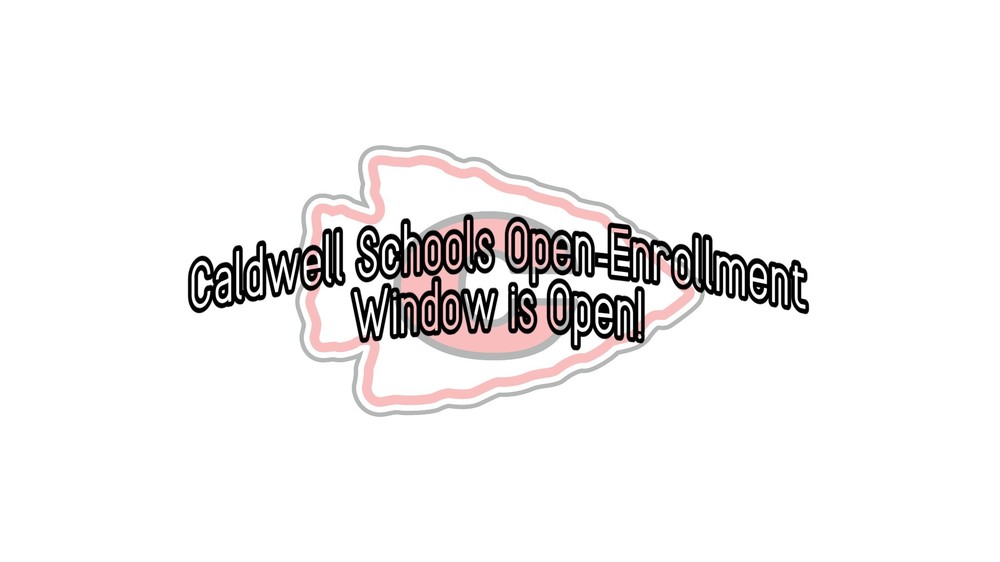 open enrollment message on caldwell logo
