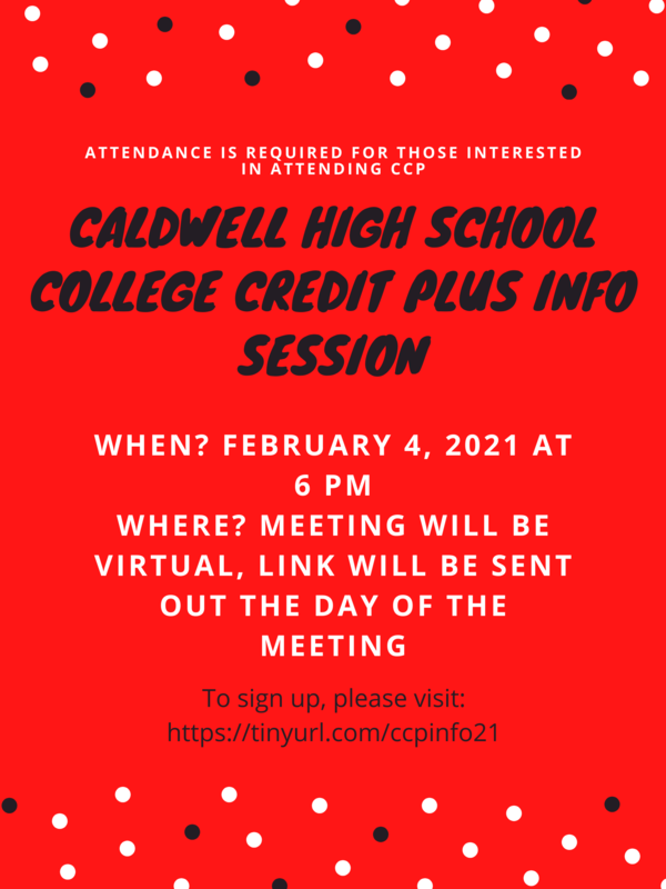 CCP Meeting Info Caldwell Exempted Village School District