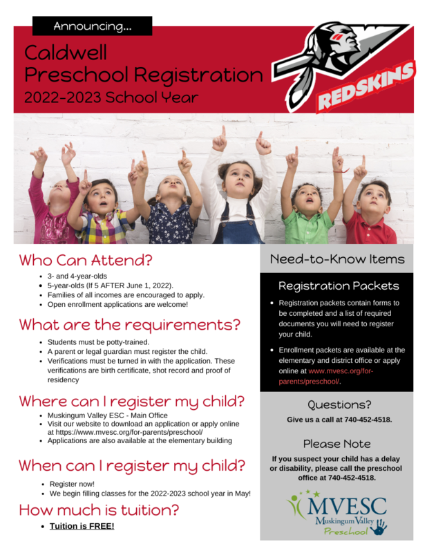 Caldwell Preschool Registration Caldwell Exempted Village School District